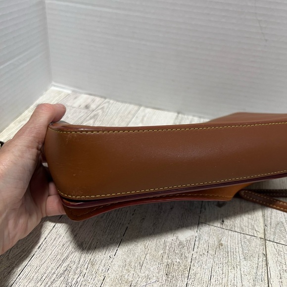 Vintage Coach Legacy Penny Purse Tan Leather Flap Crossbody Turnlock Convertable - Picture 6 of 15